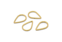 Brass Drop Connector, 100 Raw Brass Drop Connectors (10x15x0.8mm) Bs 1133