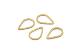 Brass Drop Connector, 100 Raw Brass Drop Connectors (10x15x0.8mm) Bs 1133