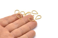 Brass Drop Connector, 100 Raw Brass Drop Connectors (10x15x0.8mm) Bs 1133