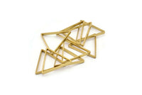 Brass Triangle Charm, 24 Raw Brass Triangle Rings (24x0.8x2mm) Bs 1197