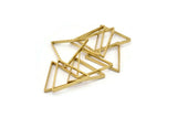 Brass Triangle Charm, 24 Raw Brass Triangle Rings (24x0.8x2mm) Bs 1197