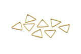 11mm Brass Triangles, 100 Raw Brass Triangles (11x11x11mm) Bs-1164