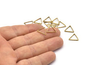 Brass Empty Triangles, 100 Raw Brass Empty Triangles (10.50x1mm) BS 1147