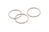 Silver Circle Connectors, 24 Textured Antique Silver Plated Brass Circle Connectors (16x0.8x0.9mm) BS 2325