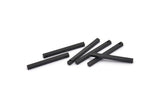 Tiny Necklace Bar, 12 Oxidized Black Brass Bar Charms With 1 Hole (2x25mm) BS 1755
