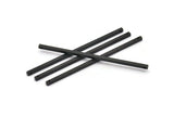 Black Necklace Bar, 6 Oxidized Black Brass Bar, Black Necklace, Oxidized Black Brass Charms With 2 Holes (2x60mm) BS 1750