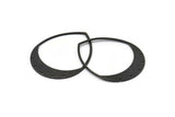 Siyah Damla Charm, 5 Delikli 2 Oksitlenmiş Siyah Pirinç Damla Charm (45x36x0,80 mm) M1010