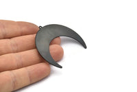 Siyah Ay Tılsımı, 1 Döngülü 2 Oksitlenmiş Siyah Pirinç Hilal Tılsımı, Damgalama Boşlukları (50x17x0,90 mm) M822