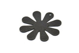 Siyah Çiçek Tılsımı, 1 Delikli 4 Oksitlenmiş Siyah Pirinç Papatya Tılsımı, Bulgular, Kolye Uçları (28x0,80 mm) N0682 H1354