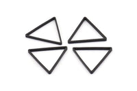 Siyah Üçgen Charm, 6 Oksitlenmiş Siyah Pirinç Üçgen Bağlantı Parçası, Bağlantı Parçaları (27x27x27x2,5 mm) Brc 138 N0563