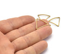 Brass Triangle Charm, 50 Raw Brass Open Cambered Triangle Ring Charms (20x0.8mm) BS 1212