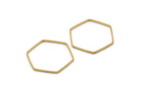 Altıgen Yüzük Tılsımı, 50 Ham Pirinç Altıgen Şekilli Yüzük Tılsımı (20x0,6x0,9 mm) BS 1204