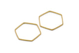 Altıgen Yüzük Tılsımı, 50 Ham Pirinç Altıgen Şekilli Yüzük Tılsımı (20x0,6x0,9 mm) BS 1204