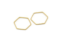 Altıgen Yüzük Tılsımı, 50 Ham Pirinç Altıgen Şekilli Yüzük Tılsımı (18x0,6x0,9 mm) Bs 1203