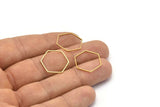 Altıgen Yüzük Tılsımı, 50 Ham Pirinç Altıgen Şekilli Yüzük Tılsımı (18x0,6x0,9 mm) Bs 1203