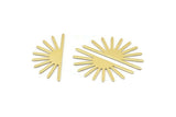 Brass Sun Blank, 10 Raw Brass Sun Blanks, Findings (32x14x0.60mm) M02057