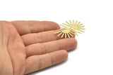 Brass Sun Blank, 10 Raw Brass Sun Blanks, Findings (32x14x0.60mm) M02057