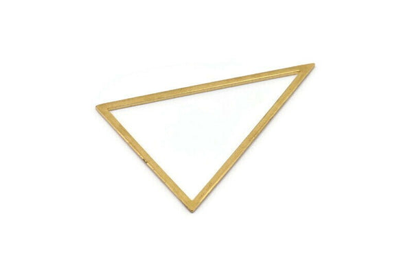 Brass Triangle Ring, 6 Raw Brass Triangles (53x53x40mm) Bs-1307