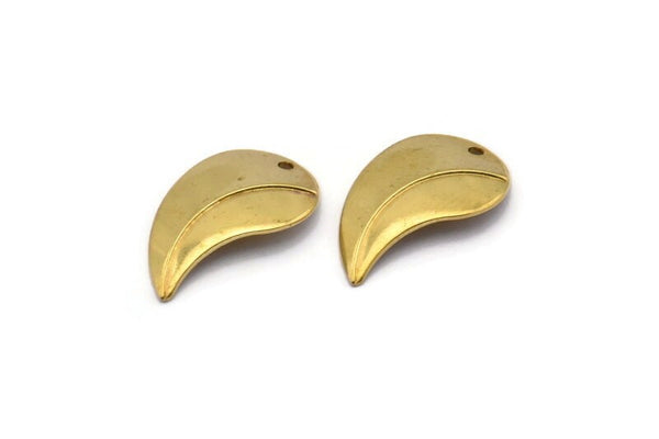 Drop Earring Finding, 20 Raw Brass Drop Charms, Earring Findings (19x12mm) Bs 1277