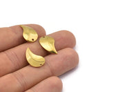 Drop Earring Finding, 20 Raw Brass Drop Charms, Earring Findings (19x12mm) Bs 1277