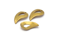 Brass Drop Charm, 20 Raw Brass Drop Charms, Findings (19x12mm) Bs 1276