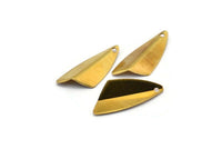 Brass Gometric Triangle, 20 Raw Brass Gometric Triangles (21mm) Bs 1294