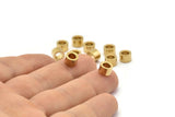 Industrial Spacer Bead, 25 Raw Brass Industrial Tubes, Spacer Beads, Findings (7x4.5mm) Bs 1348