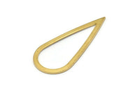 Drop Brass Charm, 10 Raw Brass Drop Connectors (42x18x1mm) Bs 1311