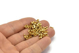 Ball Chain Connector, 250 Raw Brass Ball Chain Connector Clasps For 1.2 To 1.5 Mm Ball Chain, Findings (6x2mm) Bs 1356