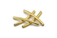24 Raw Brass Curved Tubs (3x36mm) Bs 1415