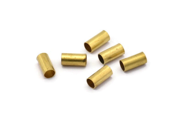 Brass Tube Beads, 100 Raw Brass Tubes (4x8mm) Bs 1448