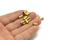 Brass Tube Beads, 100 Raw Brass Tubes (4x8mm) Bs 1448