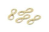 Gold Infinity Charm, 10 Gold Plated Brass Infinity Necklace Charms, Earrings, Findings (23x8x1mm) D1141