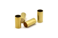 Industrial Tube Bead, 10 Raw Brass Tubes (12x25mm) Bs 1475