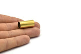 Industrial Tube Bead, 10 Raw Brass Tubes (12x25mm) Bs 1475