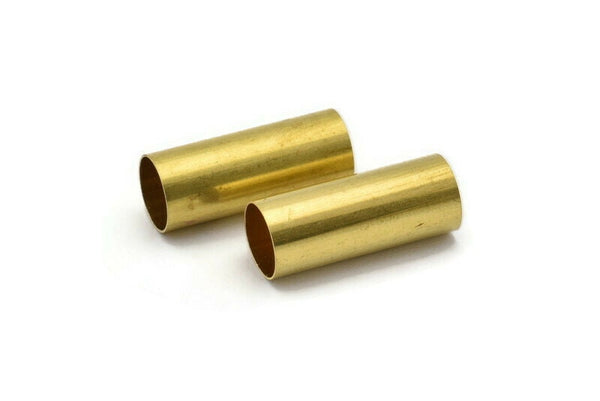 Brass Round Tubes, 12 Raw Brass Tubes (10x25mm) Bs 1557