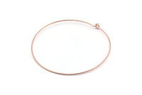 Rose Gold Earring Wires, 8 Rose Gold Plated Brass Earring Wires (50x0.70mm) Bs 1229