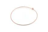 Rose Gold Earring Wires, 8 Rose Gold Plated Brass Earring Wires (50x0.70mm) Bs 1229