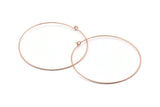 Rose Gold Earring Wires, 8 Rose Gold Plated Brass Earring Wires (50x0.70mm) Bs 1229