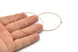 Rose Gold Earring Wires, 8 Rose Gold Plated Brass Earring Wires (50x0.70mm) Bs 1229