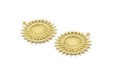 Brass Charm, 2 Raw Brass, Brass Pendants, Charm Pendants, Brass Round Charms With 1 Loop (33x30x1.5mm) N1592
