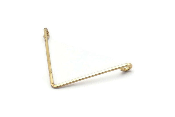 Gold Wire Pendant, 8 Gold Plated Brass Wire Pendant With 2 Holes (30x1mm) BS 2194