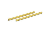 Brass Round Tube Beads,25 Raw Brass Square Tubes  (4x80mm) Bs 1596