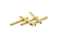 Brass Square Tube - 50 Raw Brass Square Tubes (2x25mm) Bs 1567