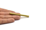 Long Square Tube, 10 Raw Brass Square Tubes (5x70mm) Bs 1608