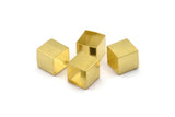 Raw Brass Tubes, 50 Raw Brass Square Tubes  (8x8mm) Bs 1574