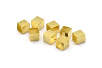 Raw Brass Tubes, 50 Raw Brass Square Tubes  (8x8mm) Bs 1574