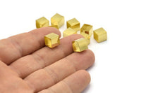 Raw Brass Tubes, 50 Raw Brass Square Tubes  (8x8mm) Bs 1574