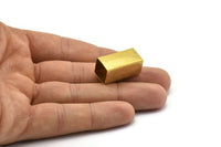 12 Huge Raw Brass Square Tubes (12x25mm) Bs 1518