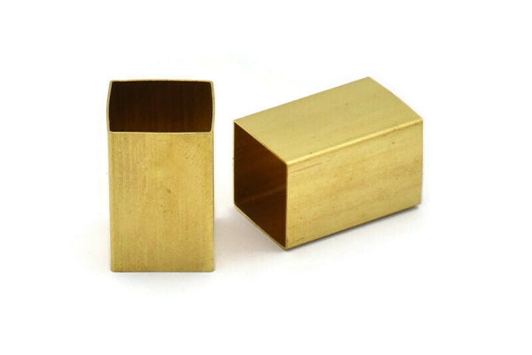 Brass Tube Beads, 6 Huge Raw Brass Square Tubes (16x25mm) Bs 1525